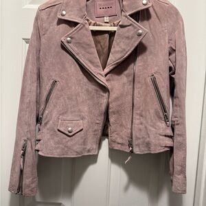 Blank NYC Women's Dusty Pink Leather Jacket